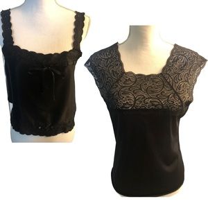 TRUE VINTAGE MMI Antron Black Tank 2 pc set. Can be worn 2 ways